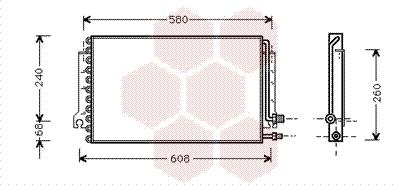 Van Wezel 74005024 - Конденсатор, кондиціонер autocars.com.ua