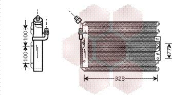 Van Wezel 74005042 - Конденсатор, кондиціонер autocars.com.ua