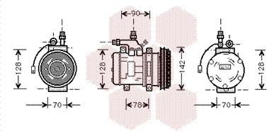 Van Wezel 7400K029 - Компресор, кондиціонер autocars.com.ua