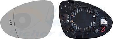 Van Wezel 7415835 - Дзеркальне скло, зовнішнє дзеркало autocars.com.ua
