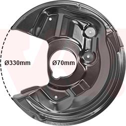 Van Wezel 7606374 - Відбивач, диск гальмівного механізму autocars.com.ua