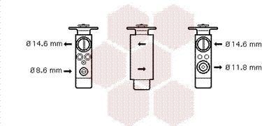 Van Wezel 77001046 - Расширительный клапан, кондиционер autodnr.net