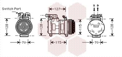 Van Wezel 7700K031 - Компресор, кондиціонер autocars.com.ua