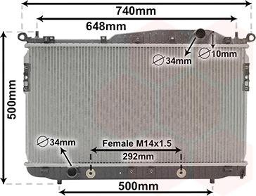 Van Wezel 81002135 - Радіатор, охолодження двигуна autocars.com.ua