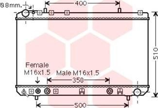 Van Wezel 81002138 - Радіатор, охолодження двигуна autocars.com.ua