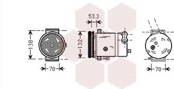 Van Wezel 8100K018 - Компресор, кондиціонер autocars.com.ua