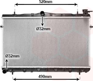 Van Wezel 82002043 - Радіатор, охолодження двигуна autocars.com.ua