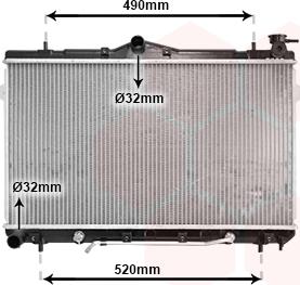 Van Wezel 82002044 - Радіатор, охолодження двигуна autocars.com.ua