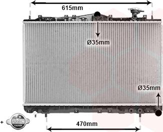 Van Wezel 82002056 - Радіатор, охолодження двигуна autocars.com.ua