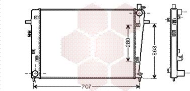Van Wezel 82002204 - Радіатор охолодження TUCSON-SPORT.20CRDi MT 06- вир-во Van Wezel autocars.com.ua