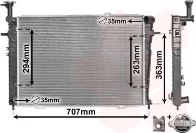 Van Wezel 82002210 - Радіатор, охолодження двигуна autocars.com.ua