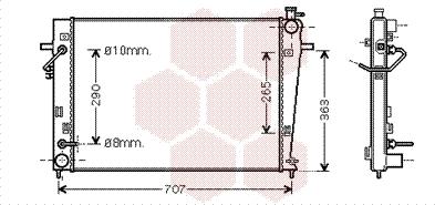 Van Wezel 82002247 - Радіатор, охолодження двигуна autocars.com.ua