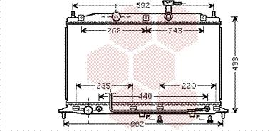 Van Wezel 82002252 - Радіатор, охолодження двигуна autocars.com.ua