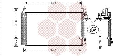 Van Wezel 82005071 - Конденсатор кондиционера avtokuzovplus.com.ua