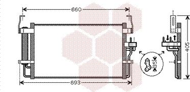 Van Wezel 82005092 - Конденсатор кондиционера avtokuzovplus.com.ua