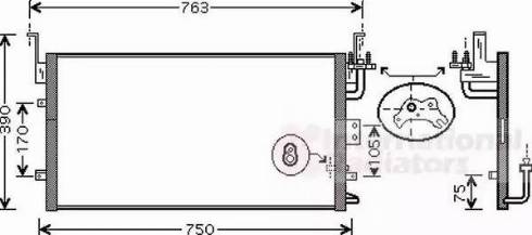 Van Wezel 82005135 - Конденсатор, кондиціонер autocars.com.ua