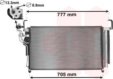 Van Wezel 82005347 - Конденсатор кондиционера avtokuzovplus.com.ua