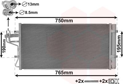 Van Wezel 82005431 - Конденсатор кондиционера avtokuzovplus.com.ua