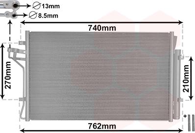 Van Wezel 82005432 - Конденсатор кондиционера avtokuzovplus.com.ua