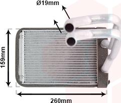 Van Wezel 82006122 - Теплообмінник, опалення салону autocars.com.ua