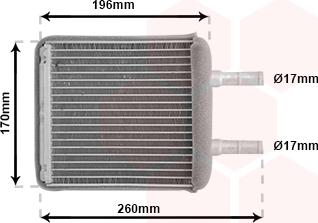 Van Wezel 82006216 - Теплообмінник, опалення салону autocars.com.ua