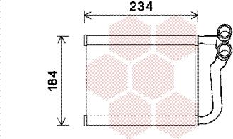 Van Wezel 82006253 - Теплообмінник, опалення салону autocars.com.ua
