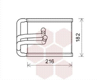 Van Wezel 82006254 - Теплообмінник, опалення салону autocars.com.ua