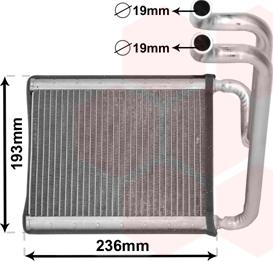 Van Wezel 82006391 - Теплообмінник, опалення салону autocars.com.ua