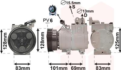 Van Wezel 8200K159 - Компрессор кондиционера autodnr.net