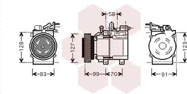 Van Wezel 8200K160 - Компрессор кондиционера avtokuzovplus.com.ua