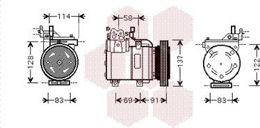 Van Wezel 8200K199 - Компресор, кондиціонер autocars.com.ua