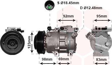 Van Wezel 8200K239 - Компресор, кондиціонер autocars.com.ua