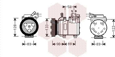 Van Wezel 8200K250 - Компресор, кондиціонер autocars.com.ua