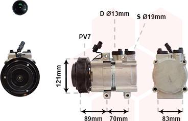 Van Wezel 8200K257 - Компресор, кондиціонер autocars.com.ua