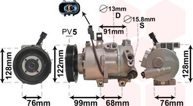 Van Wezel 8200K296 - Компресор, кондиціонер autocars.com.ua