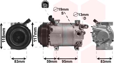 Van Wezel 8200K323 - Компрессор кондиционера avtokuzovplus.com.ua