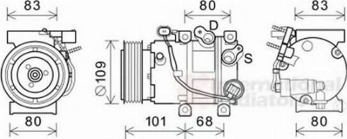 Van Wezel 8200K405 - Компресор, кондиціонер autocars.com.ua