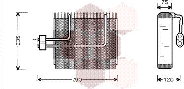 Van Wezel 8200V002 - Випарник, кондиціонер autocars.com.ua
