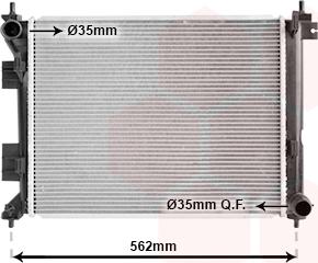 Van Wezel 82012724 - Радіатор, охолодження двигуна autocars.com.ua