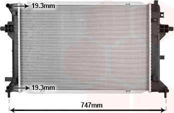 Van Wezel 82012746 - Радіатор, охолодження двигуна autocars.com.ua