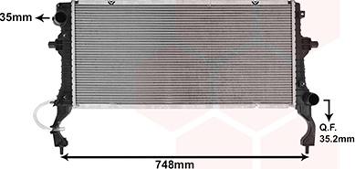 Van Wezel 82012756 - Радіатор, охолодження двигуна autocars.com.ua