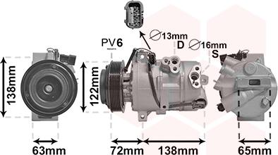 Van Wezel 8201K712 - Компресор, кондиціонер autocars.com.ua