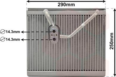 Van Wezel 8201V702 - Испаритель, кондиционер autodnr.net