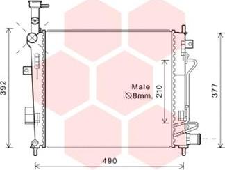 Van Wezel 83002190 - Радиатор, охлаждение двигателя avtokuzovplus.com.ua