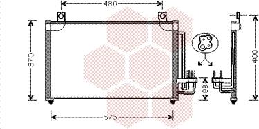 Van Wezel 83005031 - Конденсатор кондиционера avtokuzovplus.com.ua