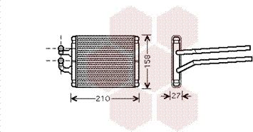 Van Wezel 83006095 - Теплообмінник, опалення салону autocars.com.ua