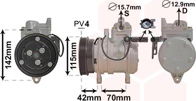 Van Wezel 8300K121 - Компресор, кондиціонер autocars.com.ua