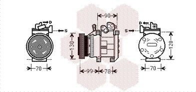 Van Wezel 8300K130 - Компрессор кондиционера avtokuzovplus.com.ua