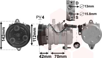 Van Wezel 8300K168 - Компрессор кондиционера avtokuzovplus.com.ua