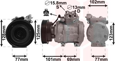 Van Wezel 8300K211 - Компрессор кондиционера autodnr.net